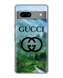Чехол для Google Pixel 7A с картинкой «Gucci — горный пейзаж»