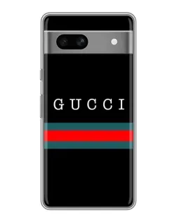 Чехол для Google Pixel 7A с картинкой «Gucci — красный пояс»