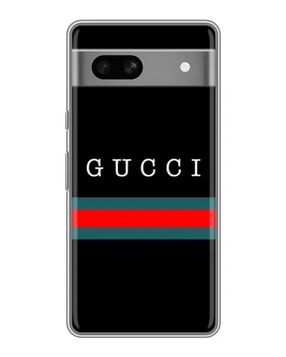 Чехол для Google Pixel 7A с картинкой «Gucci — красный пояс»