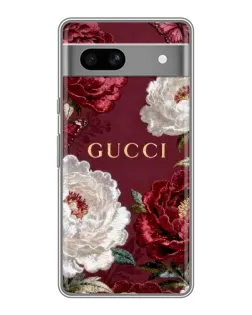Чохол для Google Pixel 7A з картинкою «Gucci — бордові троянди»