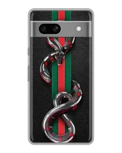 Чохол для Google Pixel 7A з картинкою «Gucci — змія на смузі»