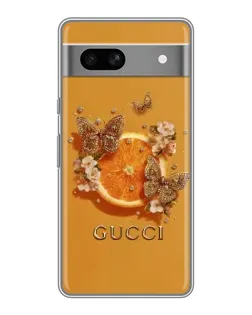 Чохол для Google Pixel 7A з картинкою «Gucci — золоті метелики»