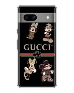 Чохол для Google Pixel 7A з картинкою «Gucci — герої Disney та монограма»