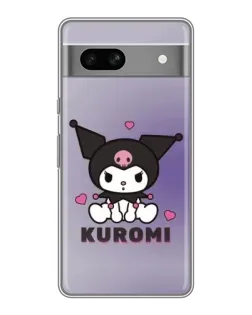Чехол для Google Pixel 7A с картинкой «Kuromi — фиолетовый арт»