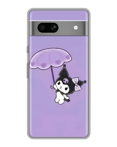 Чехол для Google Pixel 7A с картинкой «Kuromi с зонтиком»