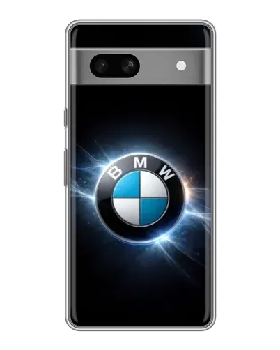 Чехол для Google Pixel 7A с картинкой «BMW — неоновое сияние»