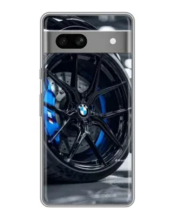 Чехол для Google Pixel 7A с картинкой «Колесо BMW вблизи»