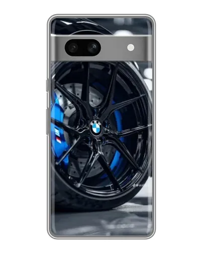 Чехол для Google Pixel 7A с картинкой «Колесо BMW вблизи»