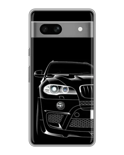 Чехол для Google Pixel 7A с картинкой «Темный силуэт BMW»