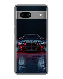 Чехол для Google Pixel 7A с картинкой «BMW на мокрой дороге»