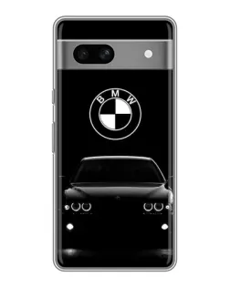 Чехол для Google Pixel 7A с картинкой «BMW — взгляд из темноты»