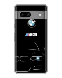 Чехол для Google Pixel 7A с картинкой «Минималистичный принт BMW M3»
