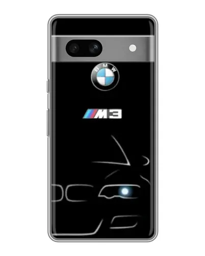 Чехол для Google Pixel 7A с картинкой «Минималистичный принт BMW M3»