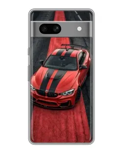 Чехол для Google Pixel 7A с картинкой «BMW на красной дорожке»