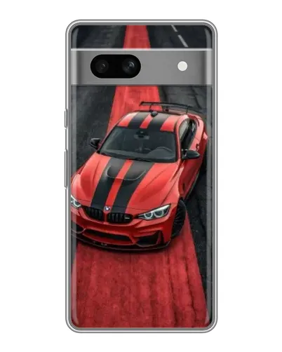 Чехол для Google Pixel 7A с картинкой «BMW на красной дорожке»