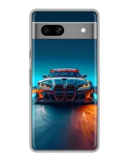 Чохол для Google Pixel 7A з картинкою «BMW — вогні неону»