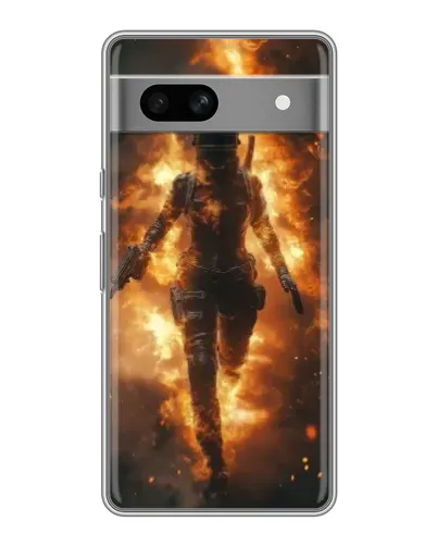 Чехол для Google Pixel 7A с картинкой «BMW — скорость в дожде»