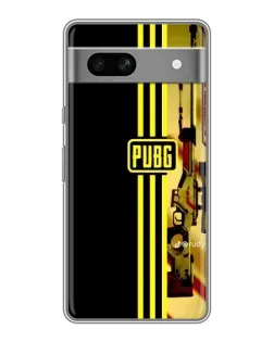 Чехол для Google Pixel 7A с картинкой «PUBG — камуфляжный шлем»