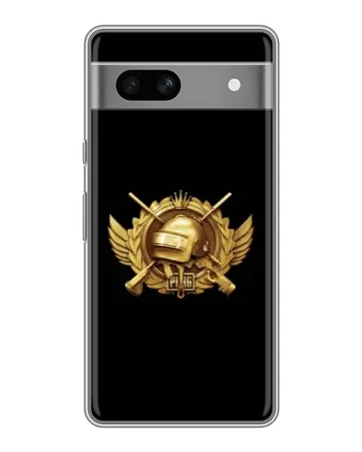 Чехол для Google Pixel 7A с картинкой «PUBG — оранжевый градиент»