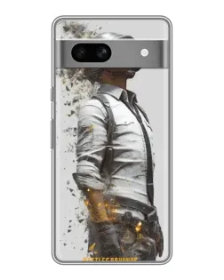 Чехол для Google Pixel 7A с картинкой «PUBG — боец в пыли»
