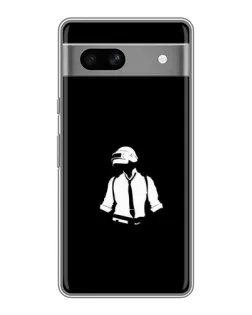 Чехол для Google Pixel 7A с картинкой «PUBG — белый шлем»