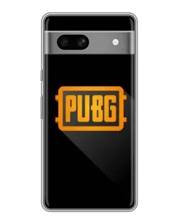 Чехол для Google Pixel 7A с картинкой «PUBG — рамка лого»