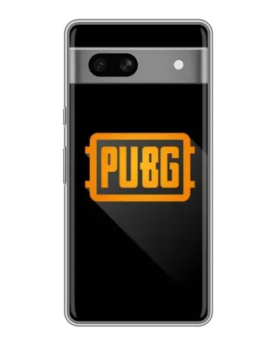 Чехол для Google Pixel 7A с картинкой «PUBG — рамка лого»