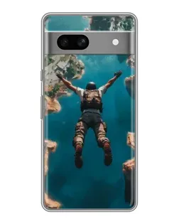 Чехол для Google Pixel 7A с картинкой «PUBG — свободное падение»