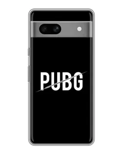 Чехол для Google Pixel 7A с картинкой «PUBG — белый логотип»