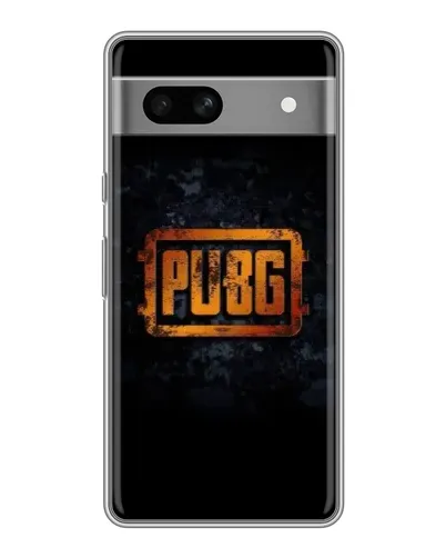 Чехол для Google Pixel 7A с картинкой «PUBG — золотой логотип»