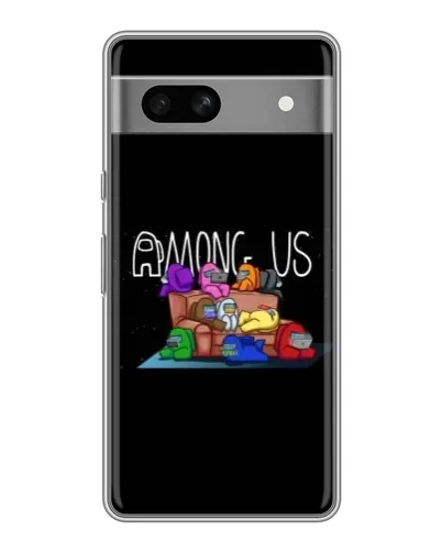 Чехол для Google Pixel 7A с картинкой «Логотип Among Us»