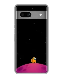 Чехол для Google Pixel 7A с картинкой «Одинокий герой на планете»
