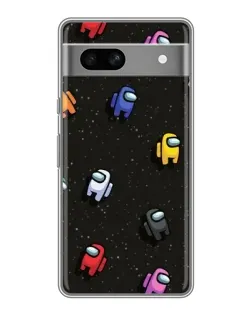 Чехол для Google Pixel 7A с картинкой «Космический паттерн Among Us»