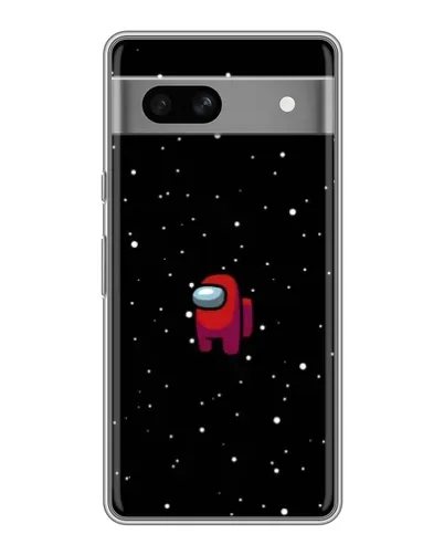 Чехол для Google Pixel 7A с картинкой «Красный Among Us»
