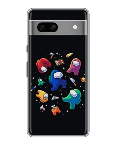 Чехол для Google Pixel 7A с картинкой «Among Us космос»