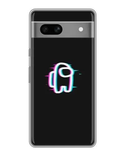 Чехол для Google Pixel 7A с картинкой «Among Us неон»