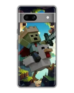 Чехол для Google Pixel 7A с картинкой «Стив и гусь»