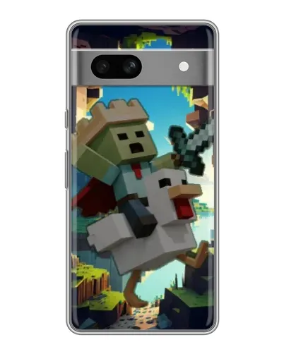 Чехол для Google Pixel 7A с картинкой «Стив и гусь»