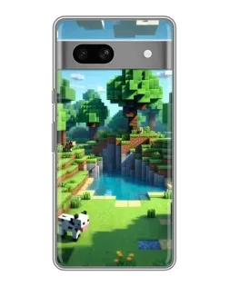 Чехол для Google Pixel 7A с картинкой «Minecraft летний день»