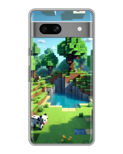 Чехол для Google Pixel 7A с картинкой «Minecraft летний день»