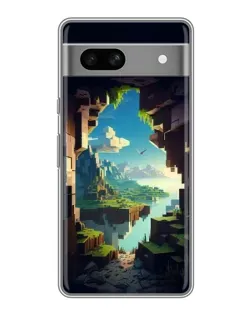 Чехол для Google Pixel 7A с картинкой «Вид из пещеры»