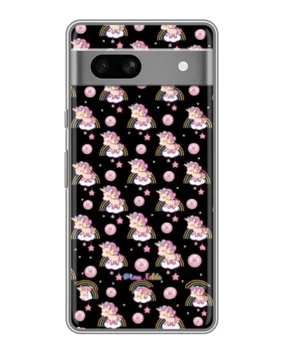 Чехол для Google Pixel 7A с картинкой «Magic Unicorn паттерн»