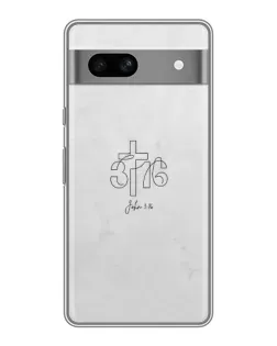 Чехол для Google Pixel 7A с картинкой «Иоанна 3:16 Крест»