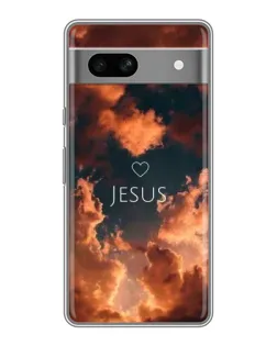 Чехол для Google Pixel 7A с картинкой «Сияние Имени Jesus»