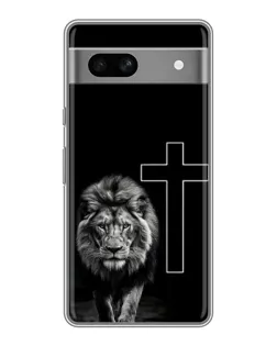 Чехол для Google Pixel 7A с картинкой «Лев и Крест»