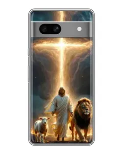 Чехол для Google Pixel 7A с картинкой «Лев Иуды и Свет»