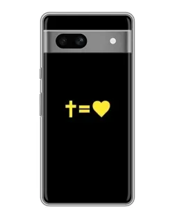 Чехол для Google Pixel 7A с картинкой «Сердце и Крест»