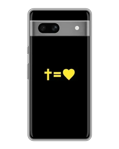Чехол для Google Pixel 7A с картинкой «Сердце и Крест»