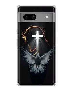 Чехол для Google Pixel 7A с картинкой «Голубь и Свет»