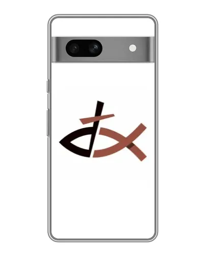 Чехол для Google Pixel 7A с картинкой «Рыба и крест»